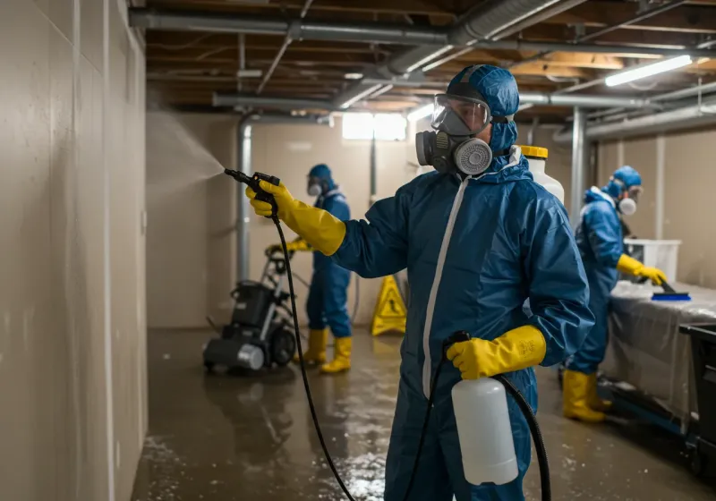 Basement Sanitization and Antimicrobial Treatment process in Hiawassee, GA